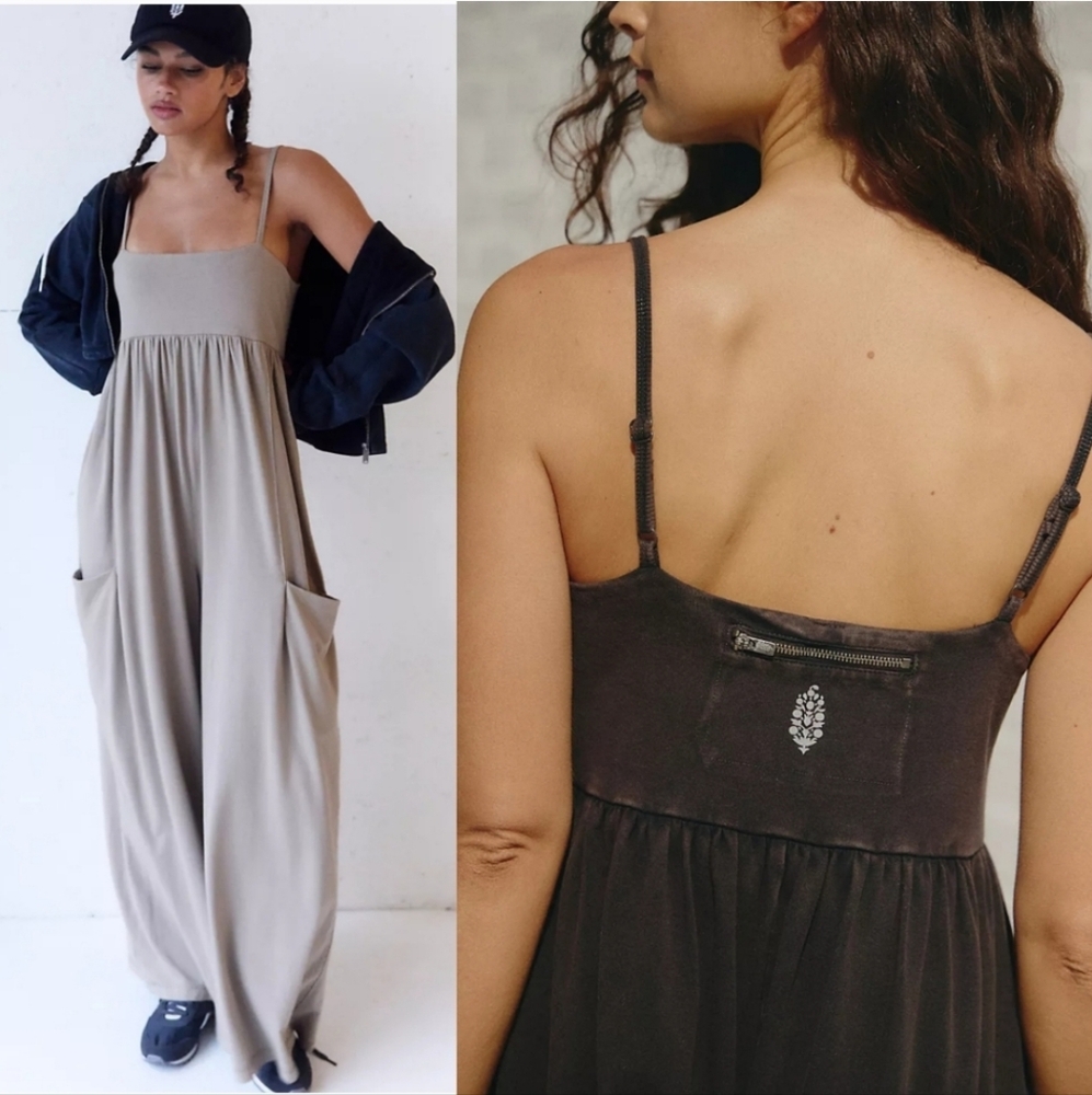 New Free People Hot Shot Strappy Onesie XS Orange Peach Jumpsuit FP Movement NWT - Picture 3 of 14